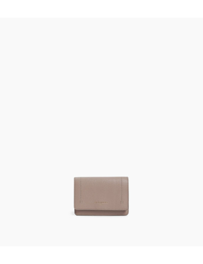 Petit porte cartes à rabat Louison en cuir grainé