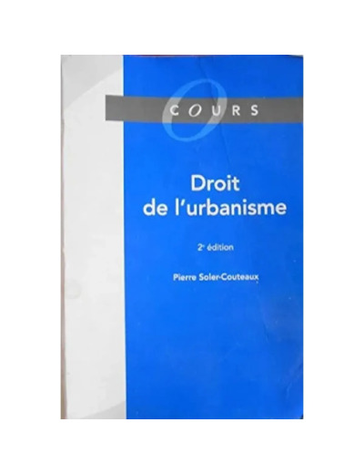 Livre Droit de l'urbanisme