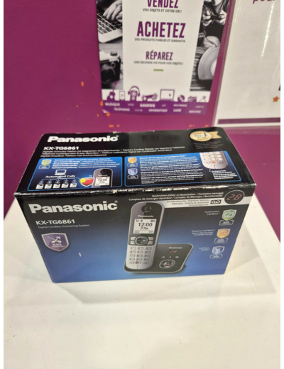 Téléphone sans fil PANASONIC répondeur KX-TG6861FRB
