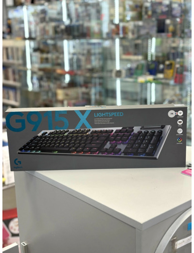 Logitech G915 X - Clavier - LIGHTSPEED - backlit - sans fil - Bluetooth 5.0, 2.4 GHz, USB - AZERTY - Français - commutateur : GL Tactile - noir