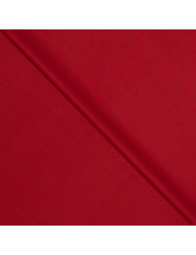 Sélection Coup de Coudre - Tissu Gabardine Souple de Bambou et Polyester Recyclé Uni Couleur Rouge