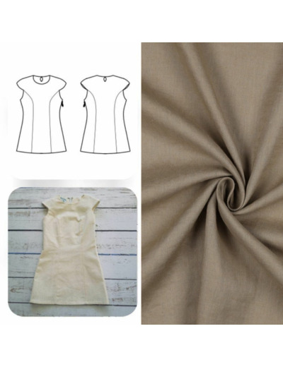 Christine Charles – Kit Couture Robe Yselda Uni Couleur Cappuccino