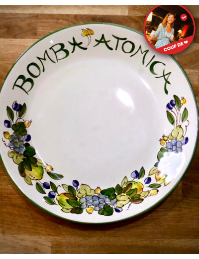 Assiette artisanale Bomba Atomica
