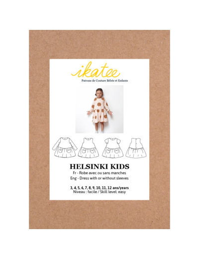 Ikatee – Patron Enfant Robe "Helsinki" de 3 à 12 ans