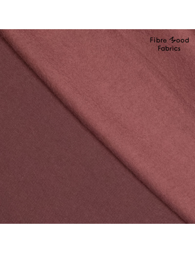 Fibre Mood - Tissu Jersey Sweat de Coton Gratté "Boréal" Uni Couleur Marron