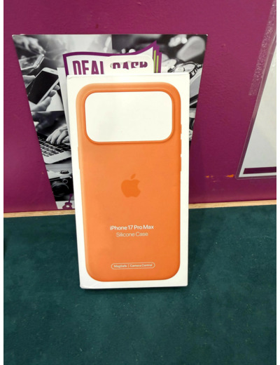 Coque iphone 17 pro max en silicone avec magsafe - orange