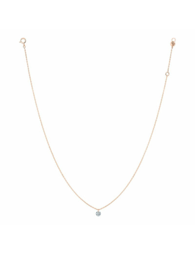 Collier La Brune & La Blonde 360° en or rose et diamant de 0.20ct