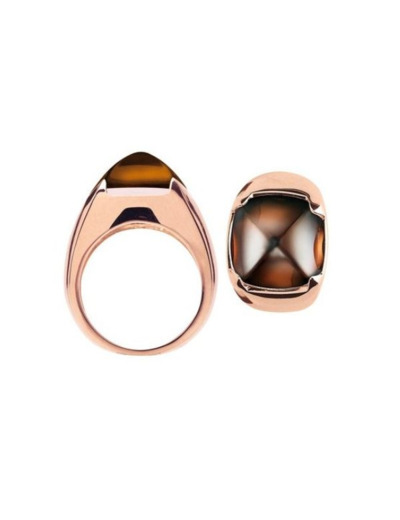 Bague Baccarat Médecis en vermeil et cristal mordoré, taille 54