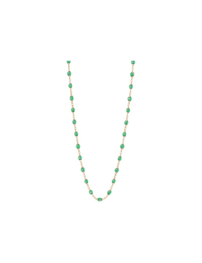 Collier Gigi Clozeau Classique en or rose et résine menthe, 45cm