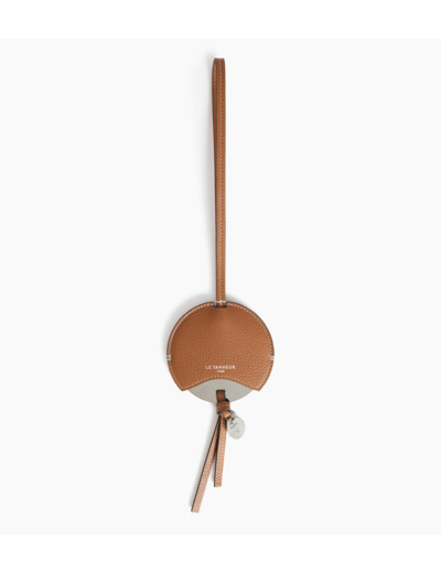 Miroir charms en cuir grainé