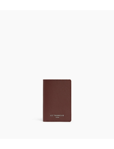 Porte cartes vertical Emile en cuir signature T