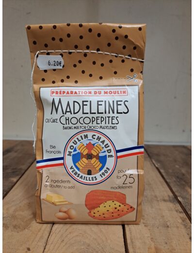 Madeleines chocopepite Moulins de Versailles