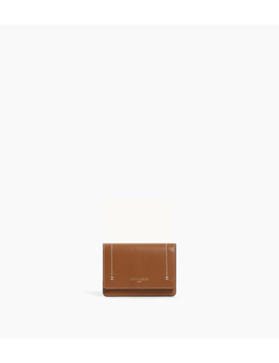 Petit porte cartes à rabat Louison en cuir lisse