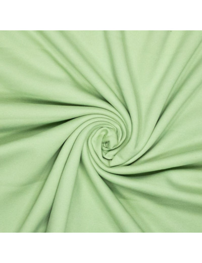 Sélection Coup de Coudre - Tissu Jersey Sweat de Coton Gratté Uni Couleur Vert Amande