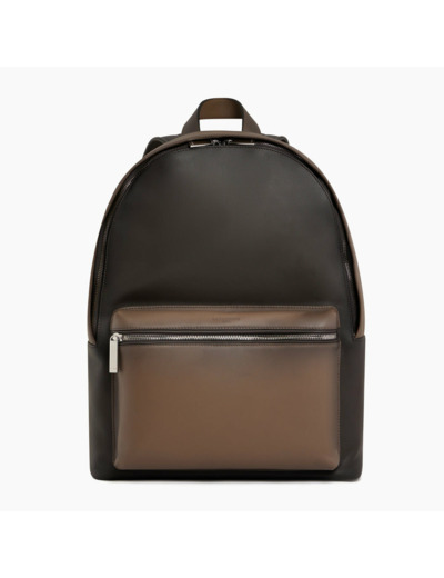 Sac à dos zippé Albert en cuir patiné