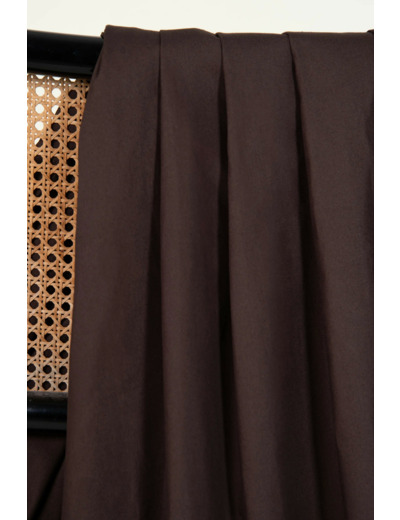 Atelier Brunette - Gabardine Déperlante Unie Oat Chocolate