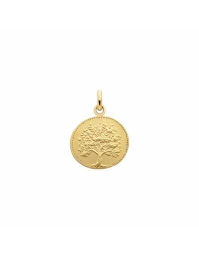 Médaille Arthus Bertrand Arbre de vie Relief - galet 16 mm - or jaune