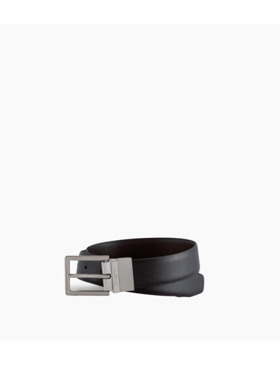 Ceinture homme classique avec boucle carrée en cuir lisse