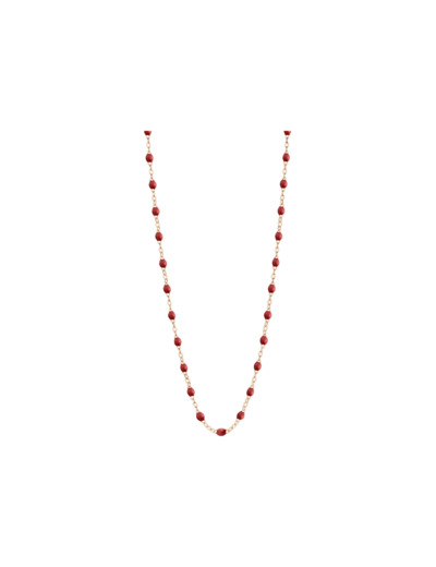 Collier Gigi Clozeau Classique en or rose et résine bordeaux, 45cm