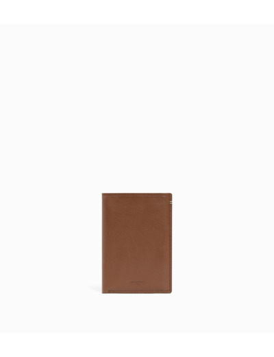 Grand portefeuille vertical zippé 2 volets Martin en cuir lisse