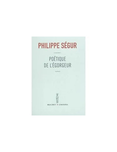Livre Poétique de l'égorgeur