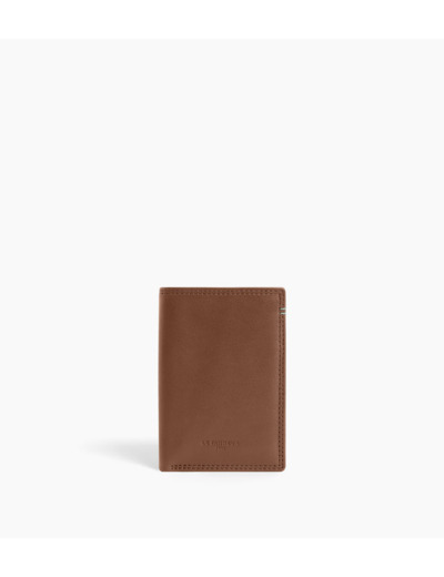 Porte cartes vertical Martin en cuir lisse