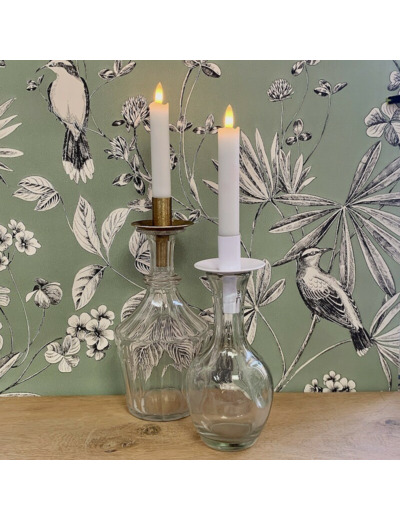 Porte-bougie carafe Or / Blanc