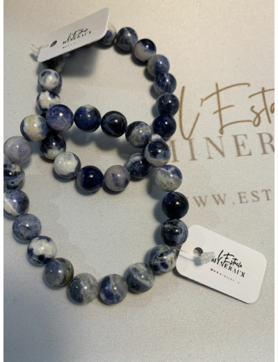 Bracelet en sodalite 10 mm