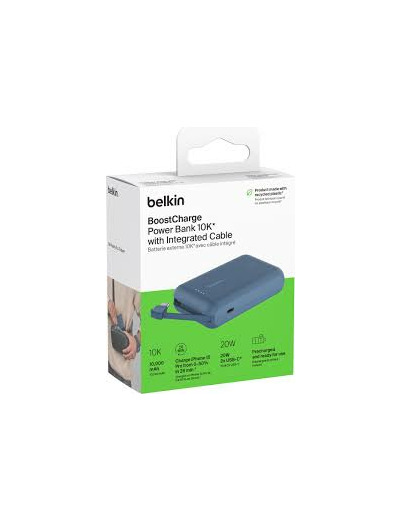 Batterie Externe 20W 10 000mAh avec Cable Interne