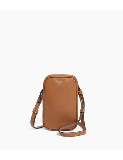 Etui téléphone en cuir grainé