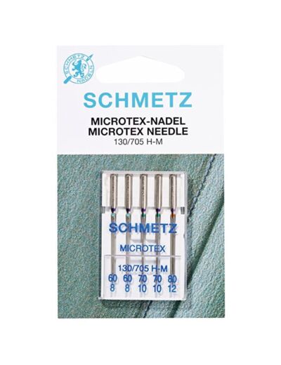 Schmetz - Set 5 Aiguilles Microtex Assorties
