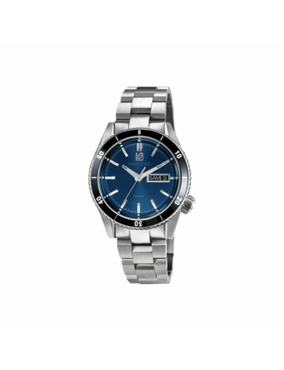 Montre March LA.B BONZER ELECTRIQUE 41 MM - OCEAN - Acier Brossé 3 Maillons