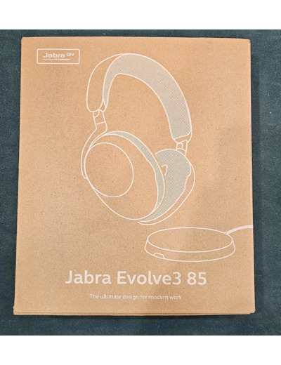 Jabra Evolve3 85 MS - Micro - casque - circum - aural - Bluetooth - sans fil - Suppresseur de bruit actif - jack 3,5mm, USB - A via adaptateur Bluetooth - isolation acoustique - noir - Certifié pour Microsoft Teams