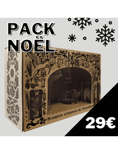 Pack cadeau 4 bières / 2 verres