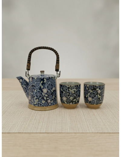 COFFRET THÉIÈRE JAPONAISE & 2 TASSES SAKURA