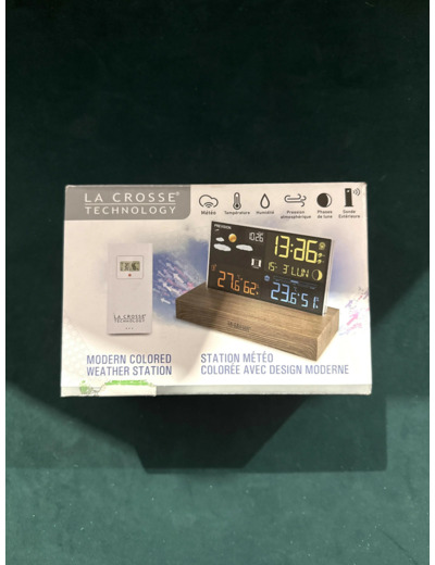 Station météo La Crosse Technology Coloré avec Design Moderne WS6206 53161520 Bois