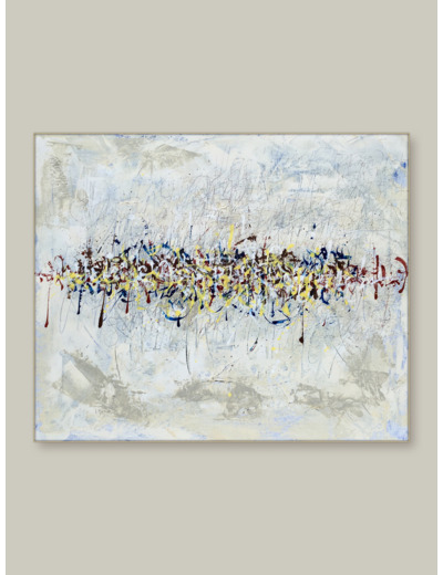 Tableau - Acrylique sur toile - Abstraction calligraphique - 54x65 cm