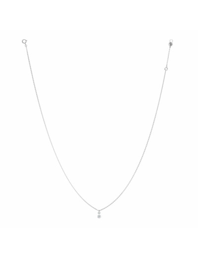 Collier La Brune & La Blonde 360° Duo en or blanc et diamants de 0.20ct