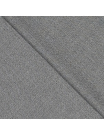 Sélection Coup de Coudre - Tissu Gabardine Souple de Bambou et Polyester Recycle Uni Couleur Gris Argent