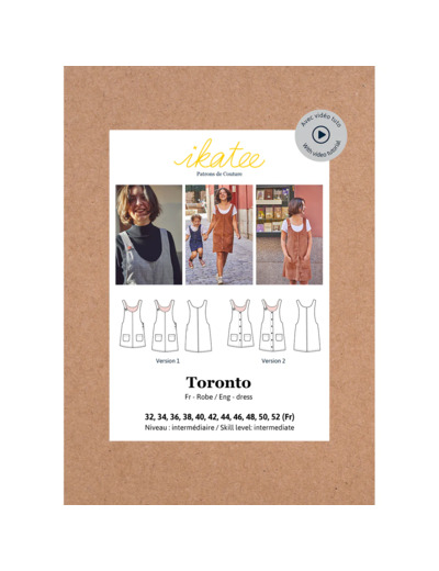 Ikatee – Patron Femme Robe "Toronto" du 32 au 52