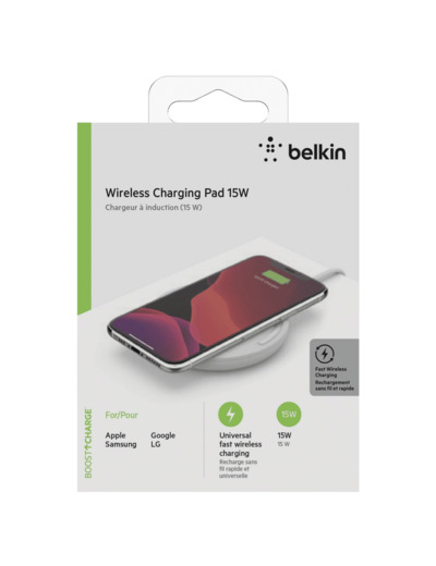 BELKIN 15w NOIR - Chargeur Sans fil