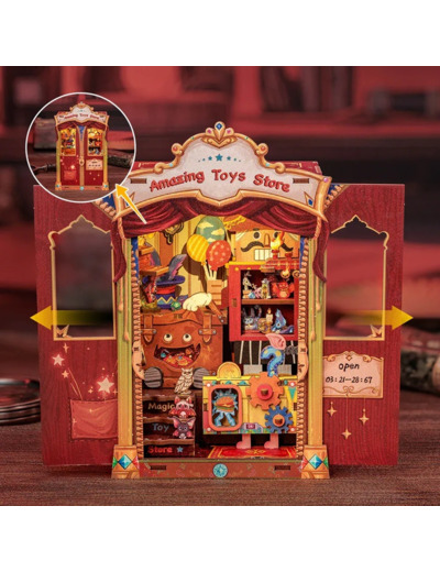 [BOOK NOOK] BOOK NOOK KIT - DIY - Magasin de Jouets - 107pc + Eclairage LED