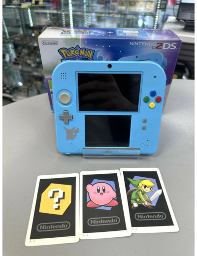 Console Nintendo 2DS : bleu + Pokémon Lune Préinstallé - édition speciale