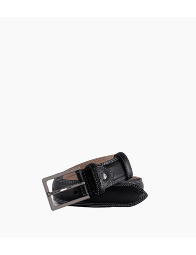 Ceinture homme avec boucle carrée Martin en cuir lisse