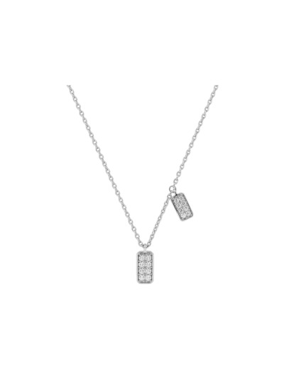 Collier Murat Les Pavés en argent rhodié et oxyde de zirconium
