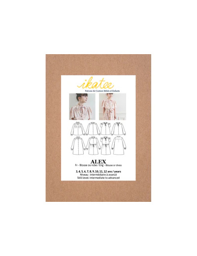 Ikatee – Patron Enfant Blouse ou Robe "Alex" de 3 à 12 ans