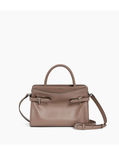 Sac à main moyen modèle Emie en cuir lisse et nubuck