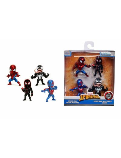 Figurine Marvel - Set 4 Pieces Spiderman - Métal - 6cm