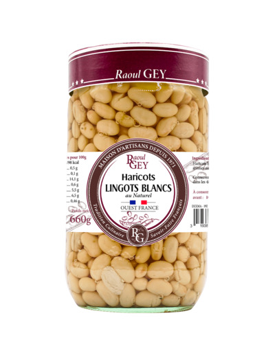 Haricots Lingots blancs au naturel 660g