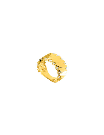 Bague Murat Minuit en argent doré à l'or et oxyde de zirconium